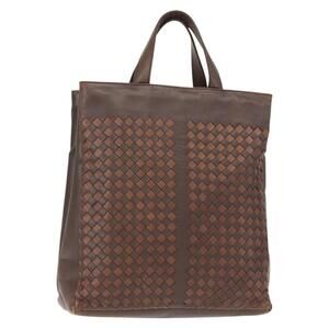 BOTTEGA VENETA INTRECCIATO Tote Bag Leather Brown Auth mr1640